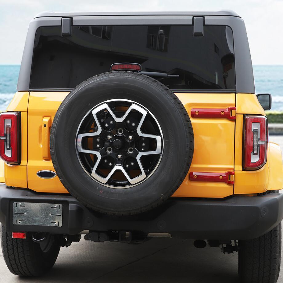 Fit For 2021-2024 Bronco ABS Red Rear Tailgate Spare Tire Hinge Cover Trim v