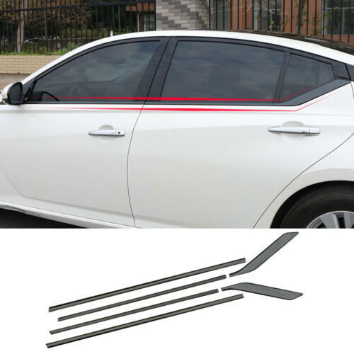for Nissan Altima 19-24 Black Stainless Side Window Bottom Strips Cover Trim 6p
