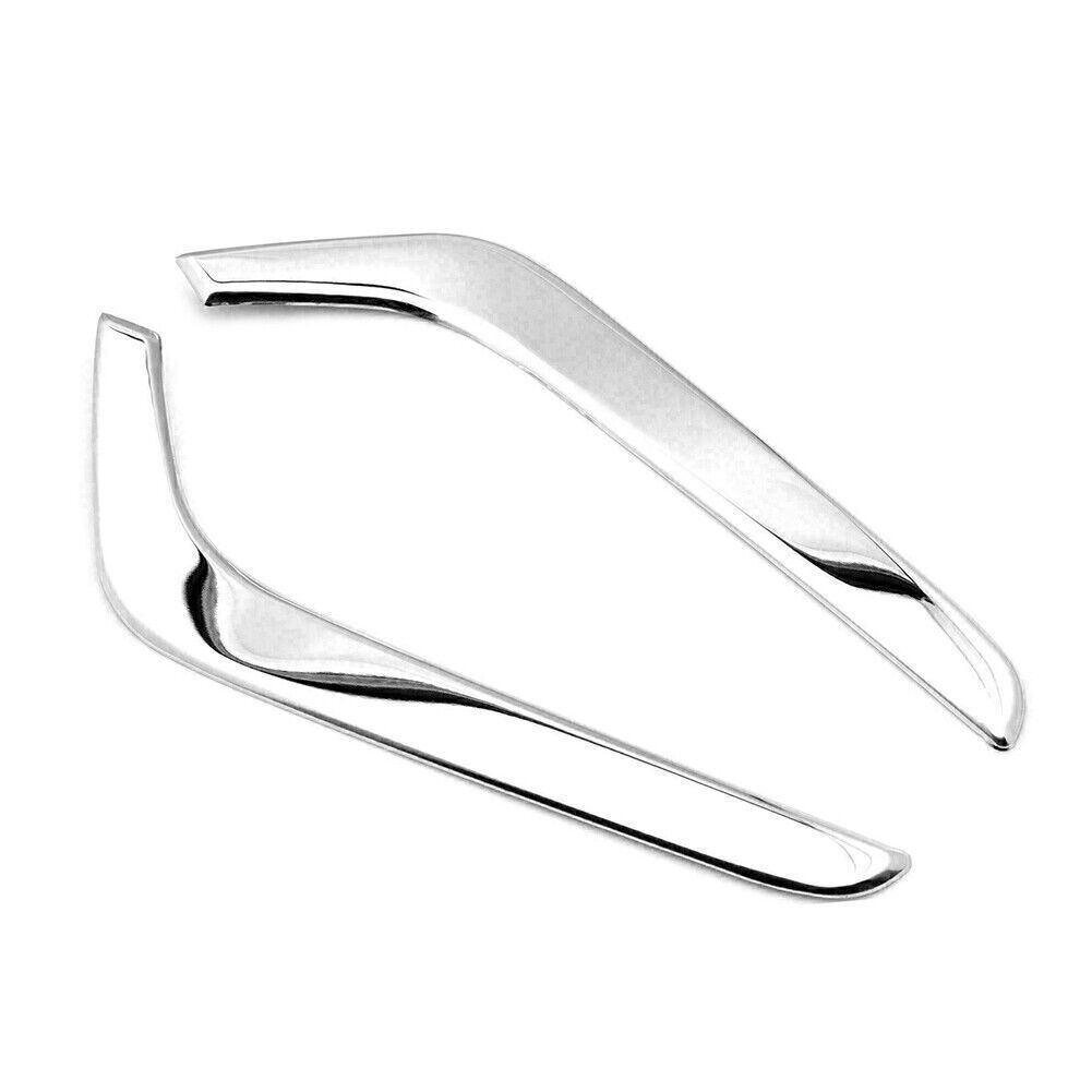 2PCS Front Fog Light Lower Cover Eyelid Trim Chrome for Honda CR-V CRV 2017-2019