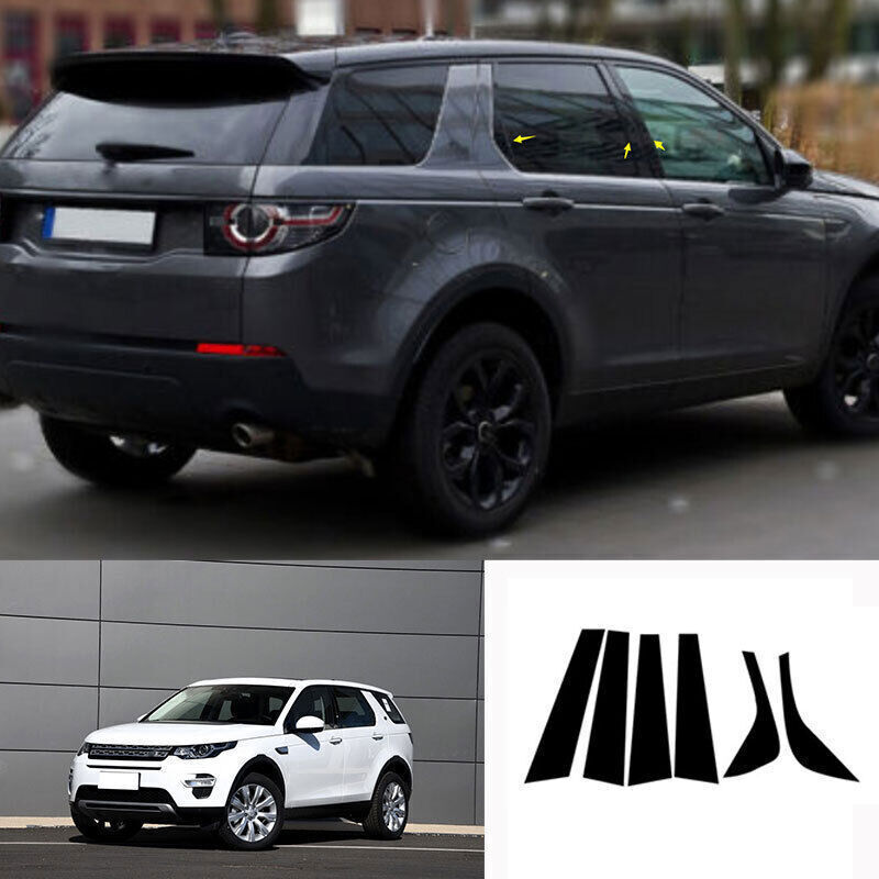 6P for Land Rover Discovery Sport 15-19 Glossy Black Window BC Pillar Cover Trim