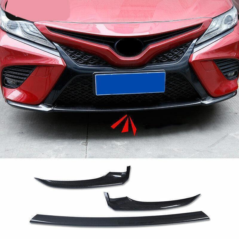 for Toyota for Camry Se Xse 18-20 Carbon Fiber Front Bumper Bottom Guard Cover 3PCS