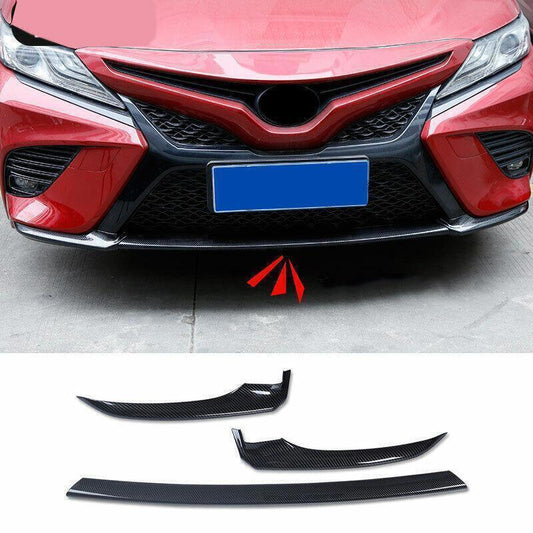for Toyota for Camry Se Xse 18-20 Carbon Fiber Front Bumper Bottom Guard Cover 3PCS
