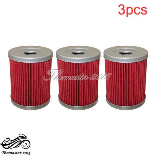 3x Oil Filter for Suzuki DR125 DR200 SP125 Arctic Cat 250 300 for Kawasaki KLX125 Q