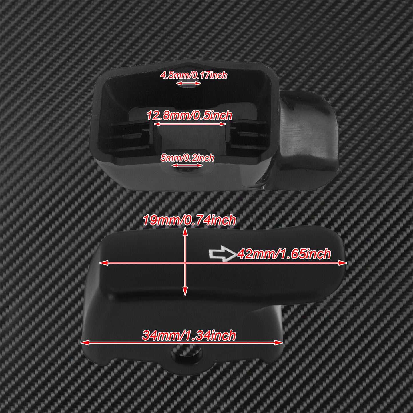 1Pair Motorcycle Black Turn Signal Extension Caps Fit for Harley XL Softail Dyna Q