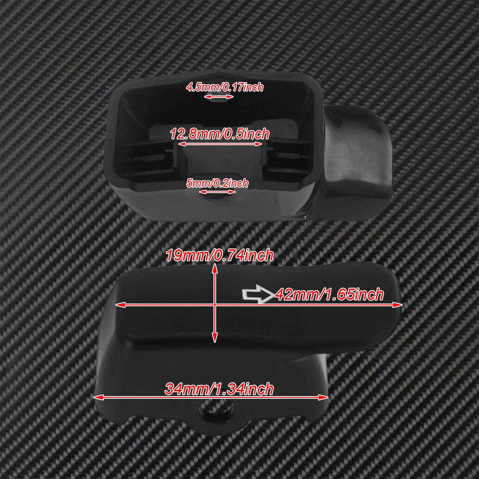 1Pair Motorcycle Black Turn Signal Extension Caps Fit for Harley XL Softail Dyna Q