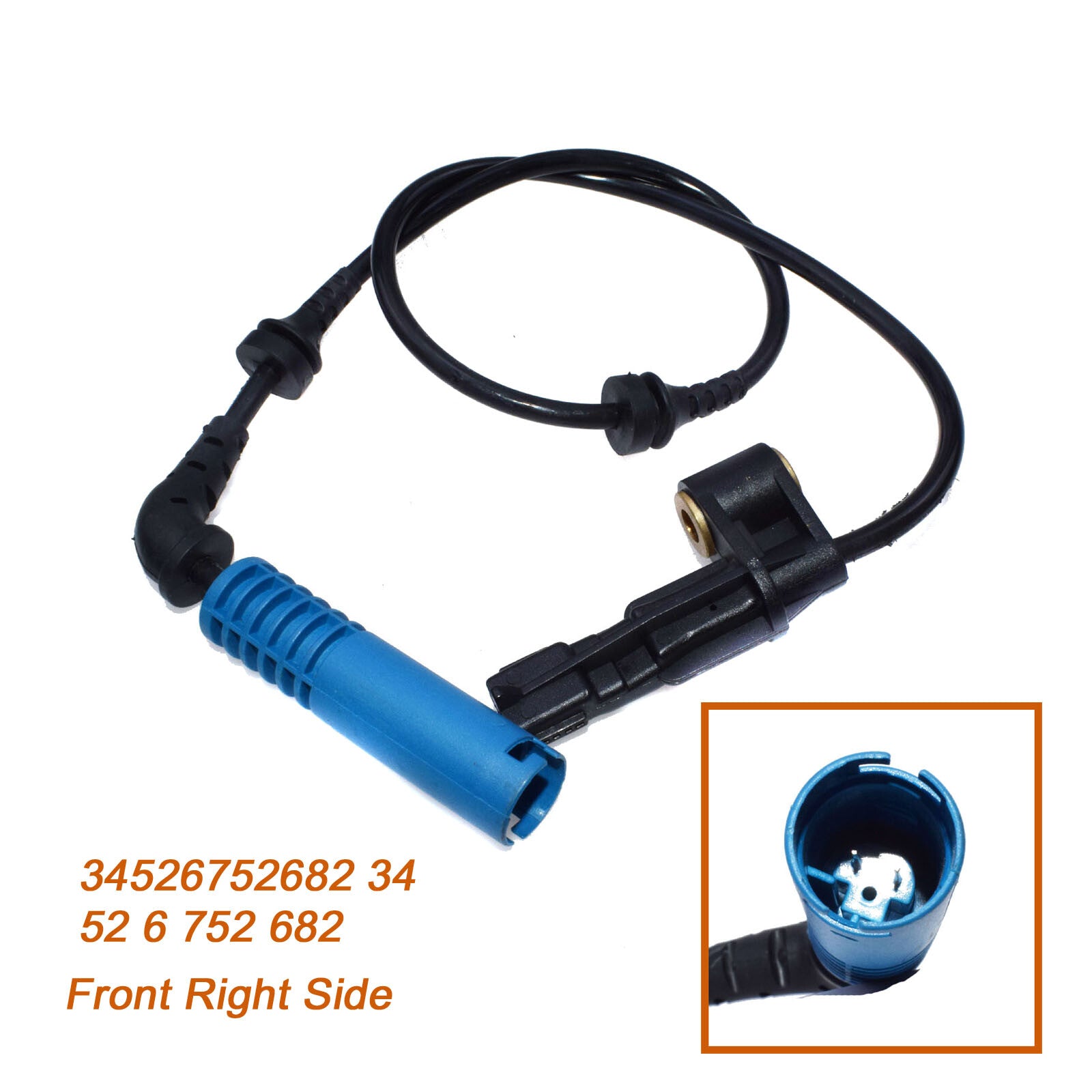 The new right front ABS speed sensor is suitable for E46, E85, 320i, 323i, 325i, 328i, 34526752682- n