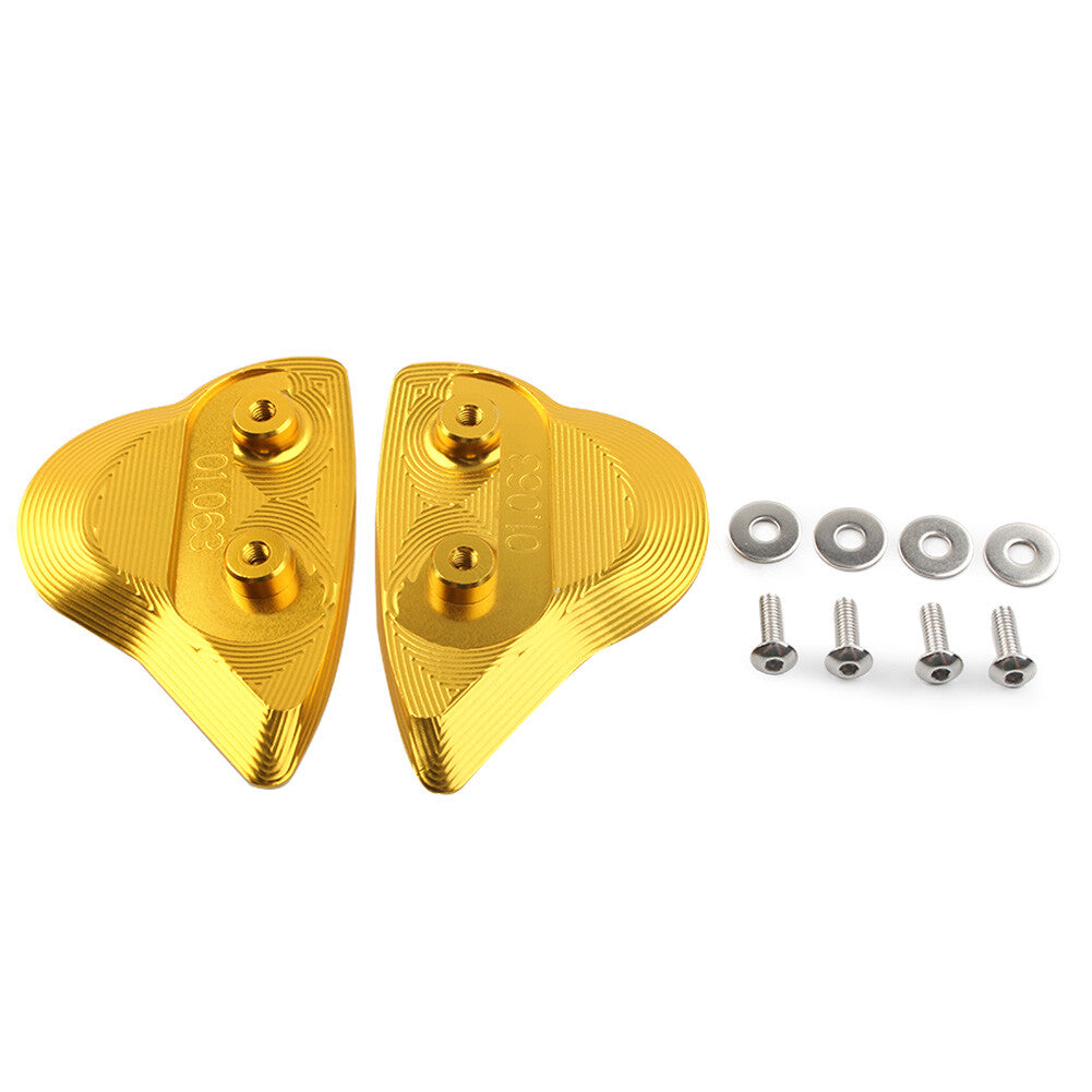 Gold Rearview Side Mirror Block Off Base Plate Cover for Yamaha YZF R6 2017-2022