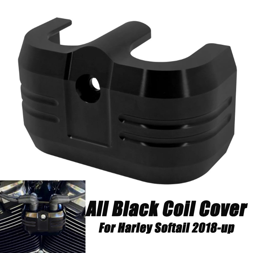 Black ABS motorcycle coil cover for Harley Softail Breakout Street Fat Bob 2018+- n