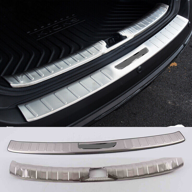 for Nissan Kicks 2017-20 Silver Rear Bumper Protector Sill plate cover Guard 2x