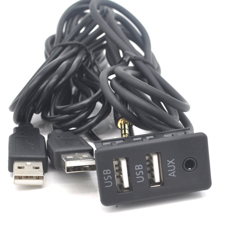 Dual USB AUX Ports socket cable Kit for VW for Golf Mk7 7 Transporter T6 Retention v