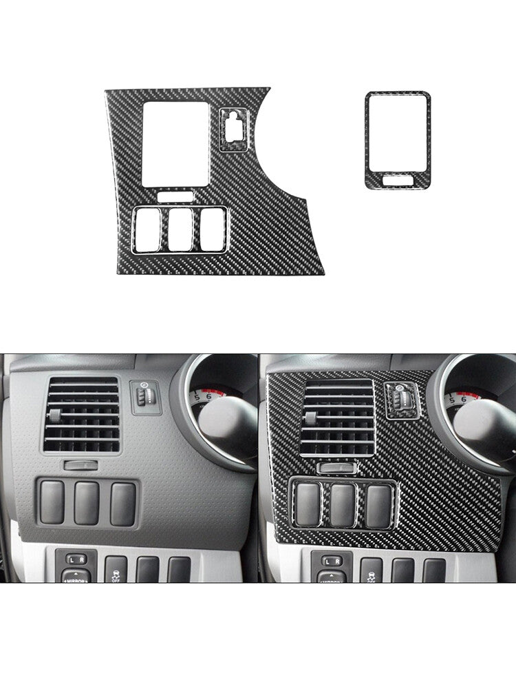 5Pcs Carbon Fiber Central Console Cover Trim For 86 for Subaru BRZ 2017-2019 v
