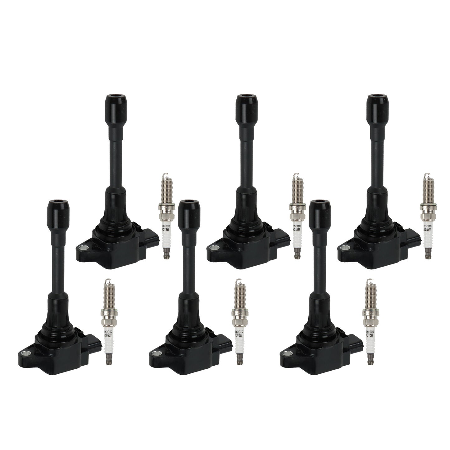 6 Pack Ignition Coils  Spark Plugs For 2008-2019 for Infiniti EX37 FX37 G37 UF617
