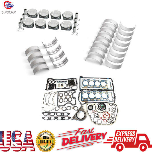 N62B48 Engine Piston Head Gasket Seal Bearings Overhaul Rebuild Kit for BMW 550i
