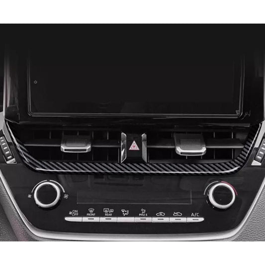 Carbon fiber style dashboard center air vent trim for Toyota for Corolla 2019 - 2025