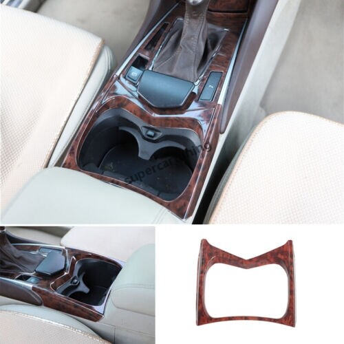 Wood Grain Middle Console Water Cup Frame Trim for Cadillac SRX 2010-2016 1PCS