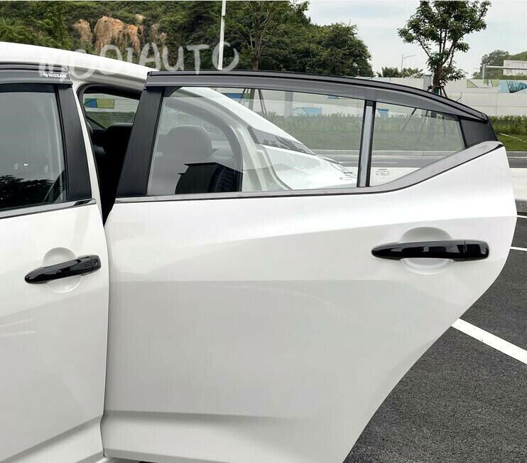 20-24 Black Titanium Car Window Bottom Strip Cover For Sentra Trim 4PC N n