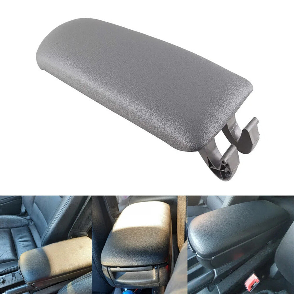 For 2002-2008 for Audi for A4 B6 B7 Armrest Center Box Console Lid Cover Grey Leather Q