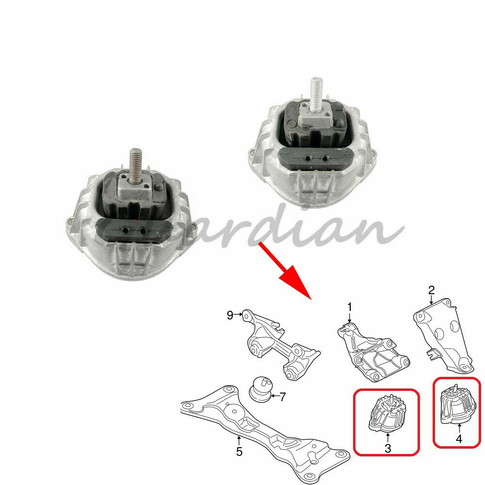 2PCS Engine Mount 22116768852 22116768853 for BMW Z4 2012-2016 2.0L 13 14 15