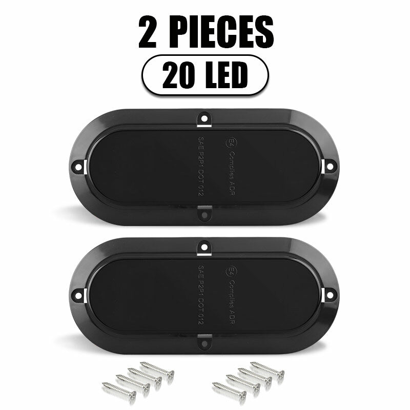 2x Trailer Truck LED Stop Flowing Sequential Amber Brake Turn Signal Tail Light