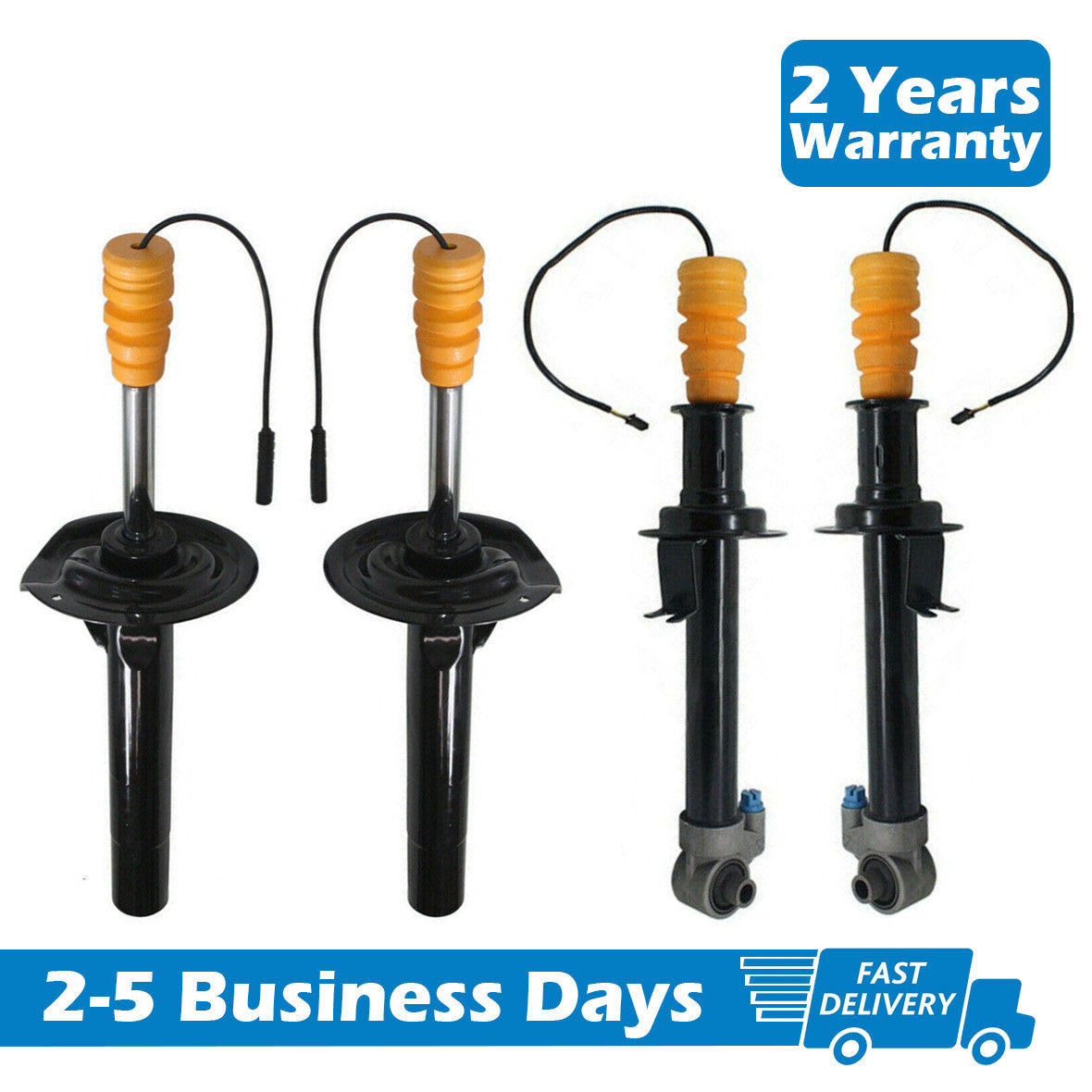 4xFront Rear Shock Absorber Strut Kit EDC for BMW E38 740i 740iL 750iL 1995-01