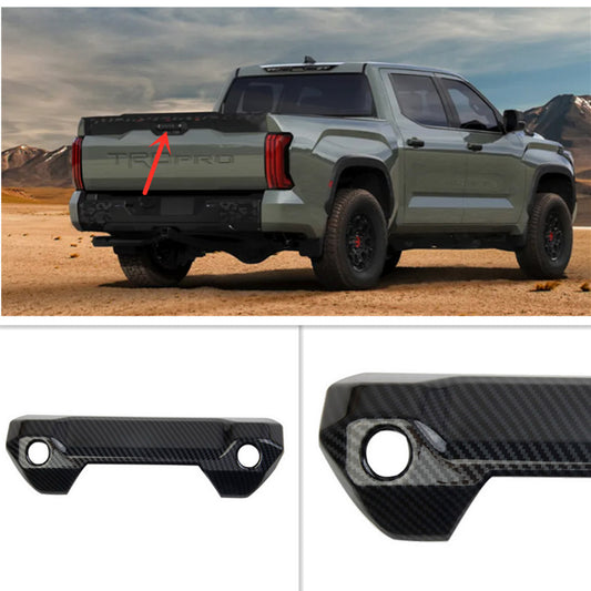 1P Carbon Fiber Exterior Back Door Handles Bowl Trim for Toyota Tundra 22-2024