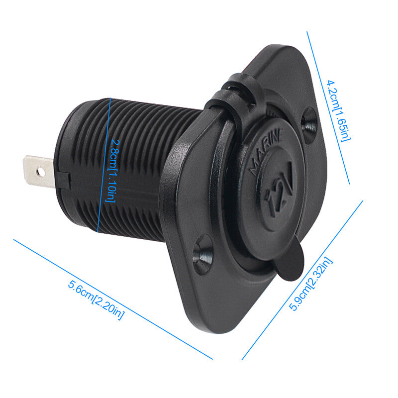 12V Waterproof Cigarette Lighter Socket, Socket Charger, Power Adapter, Plug (1 Piece) n