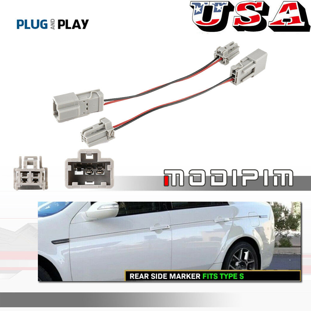 Two power adapters for 2007 and 2008 for Acura TL S rear side marker lights. Q