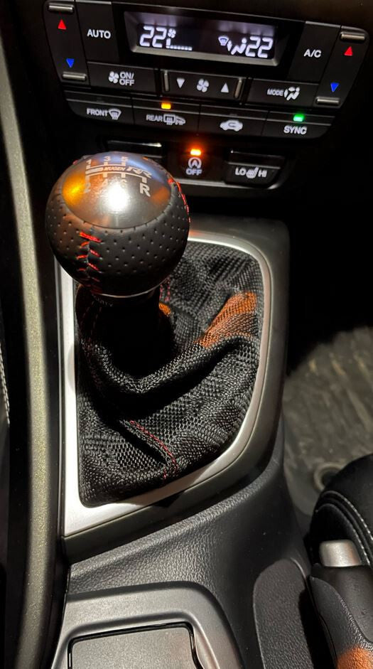 Car Gear Shift Knob Boots Racing Transmission Protective Cover Fabric Grey Suitable for Seat Intelligence- v