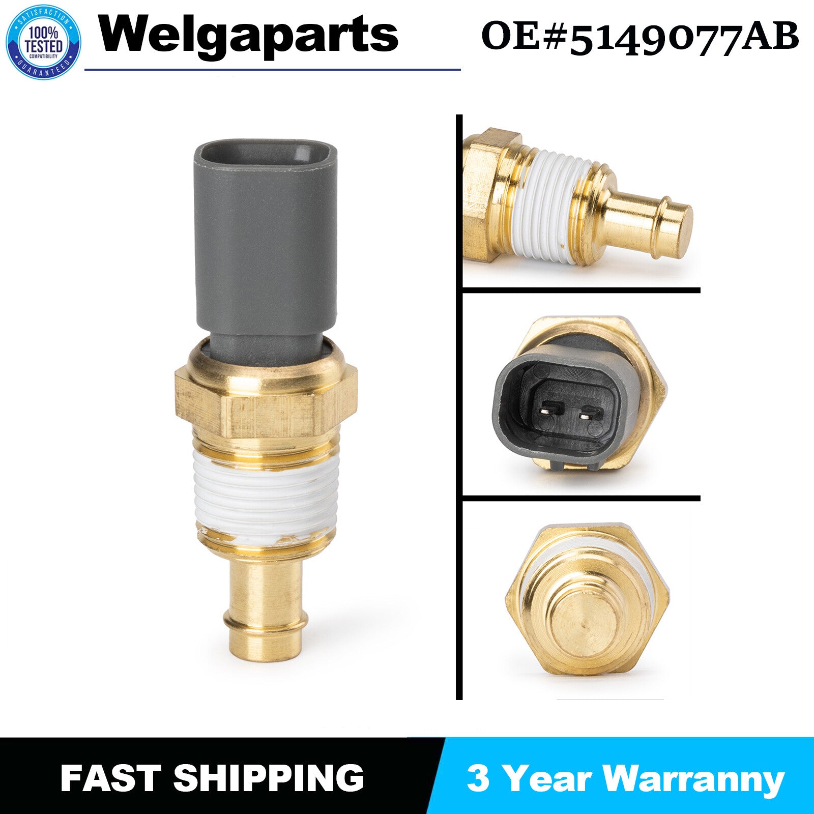 Water Coolant Temperature Sensor Temp Fits for Jeep for Ram for Chrysler for Dodge 5149077AB