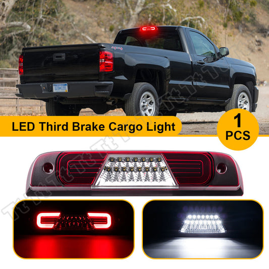 Applicable to 2014-2018 for Chevrolet SILVERADO for GMC for Sierra 3RD Third Brake Light Cargo LED Red Q