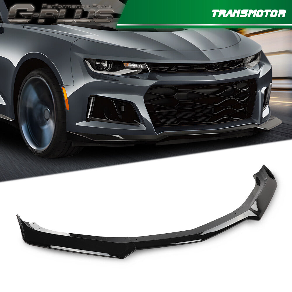 Suitable for 16-22 Camaro 1LE style glossy black front bumper lip distributor ABS- v