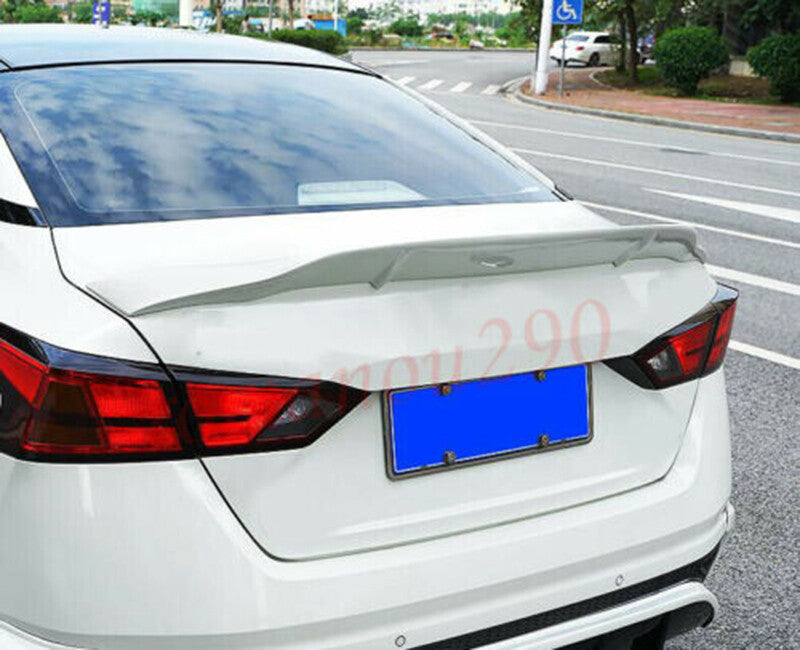 for Nissan Altima 2019-2022 ABS White Car Rear Tail Trunk Sport Spoiler Wing Lip
