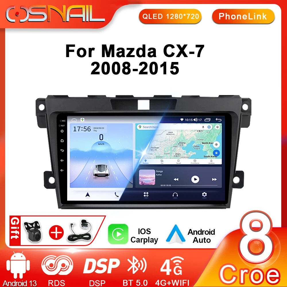GPS System Car Radio for Mazda CX-7 2008-2015 Android Auto Video Player Carplay