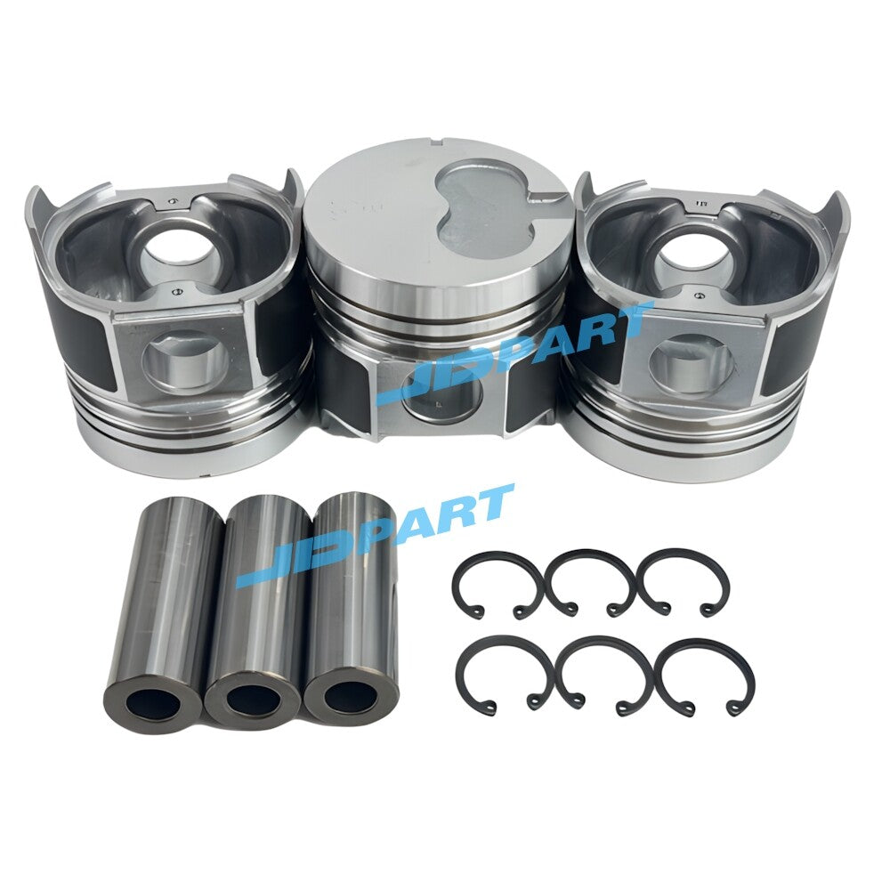 3-piece 3AE1 piston kit + 0.5mm diameter for excavator engine parts -
