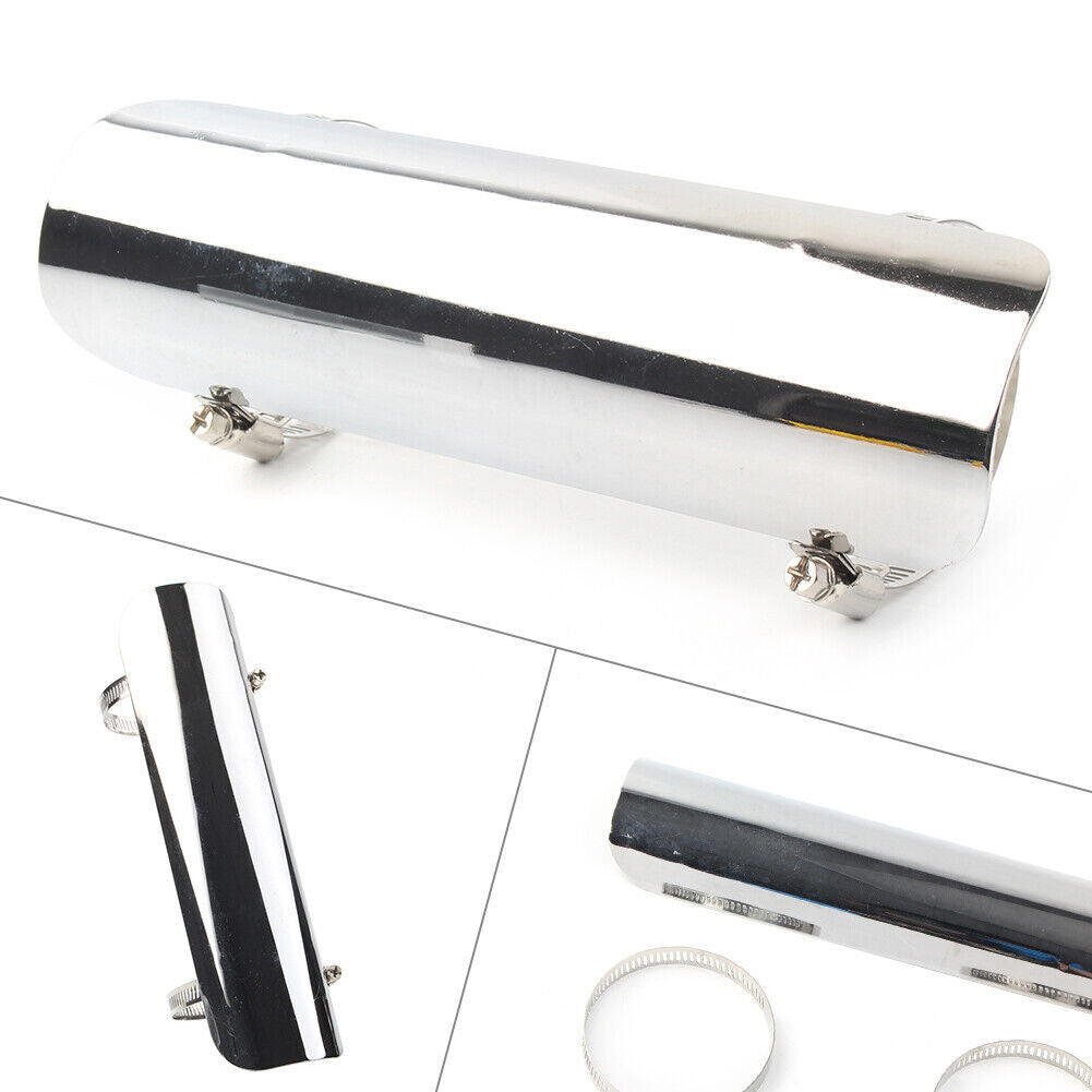 Exhaust Muffler Pipe Heat Shield Cover Protector for Harley Motorcycle Chrome