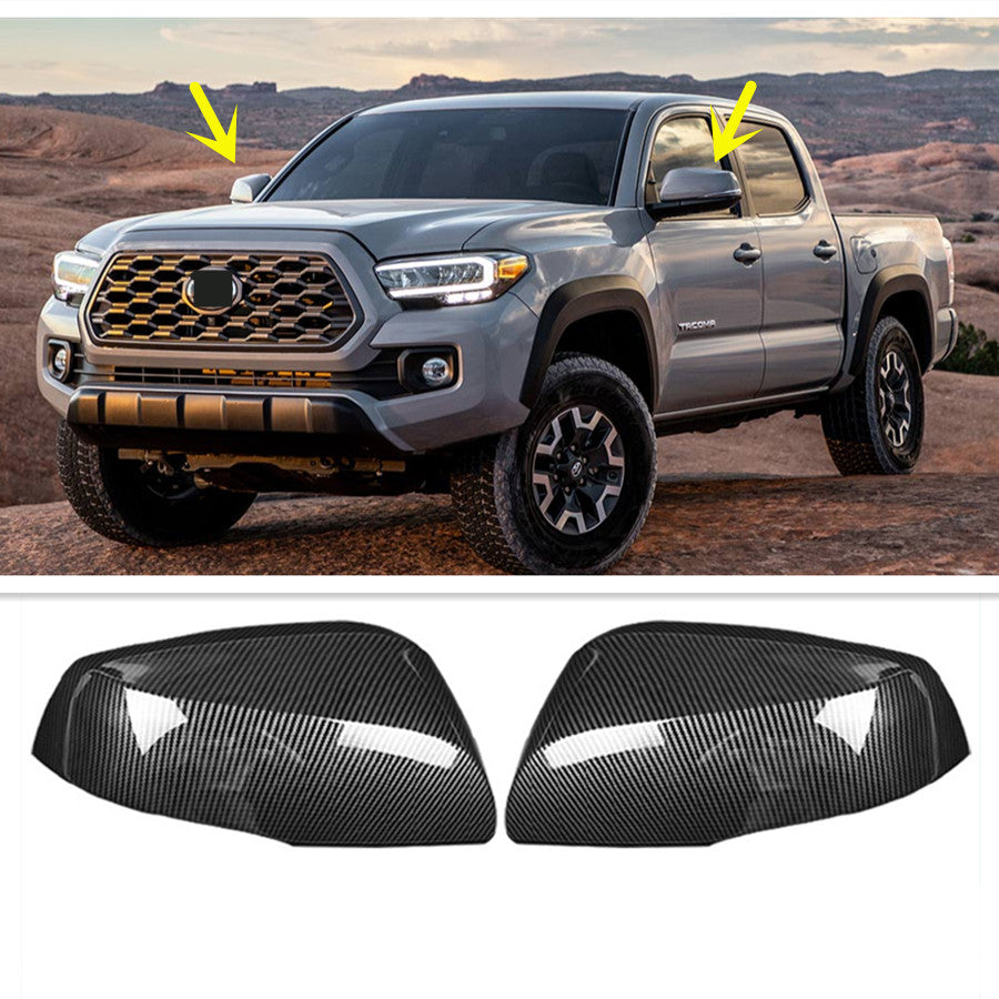 for Toyota Tacoma 2016-2022 Carbon Fiber Side Mirrors Rearview Trim Cover