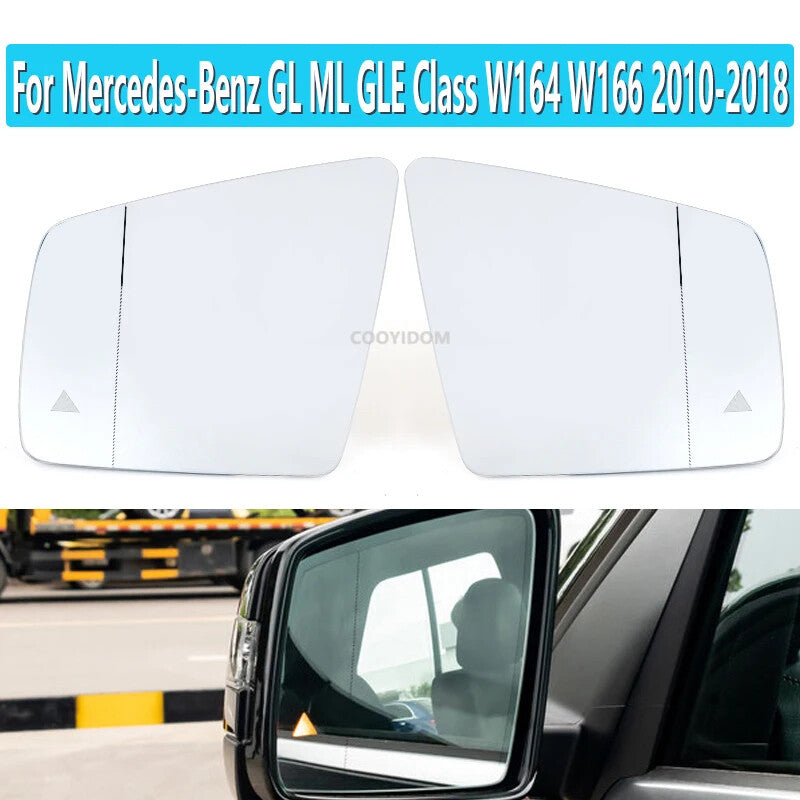 Right for Benz GL/ML Class W164/166 2010-2018 Warning Wing Rear Mirror Glass