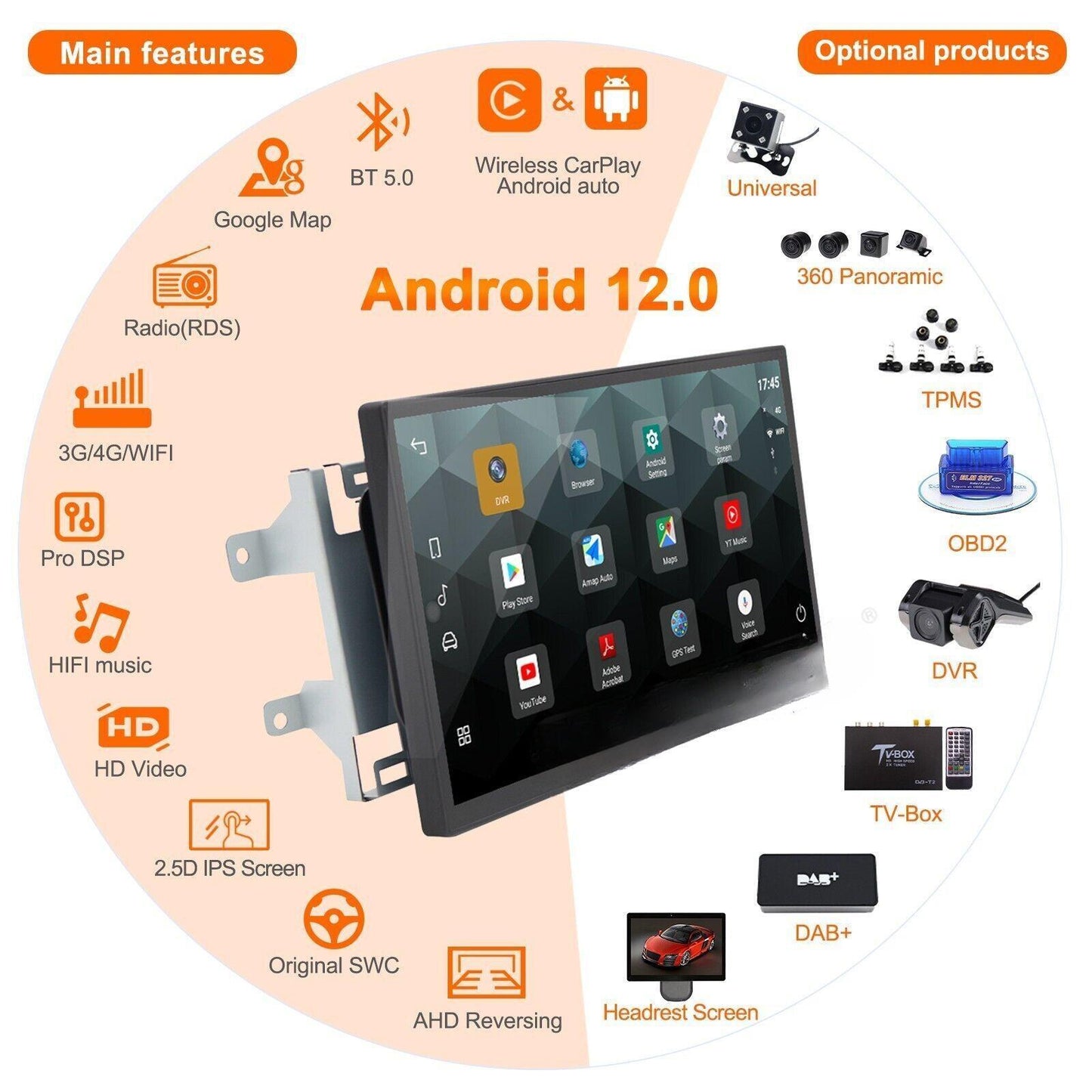 13 Android Car Radio Dashboard for Land Rover for Range Rover Sport L494 2014-2017