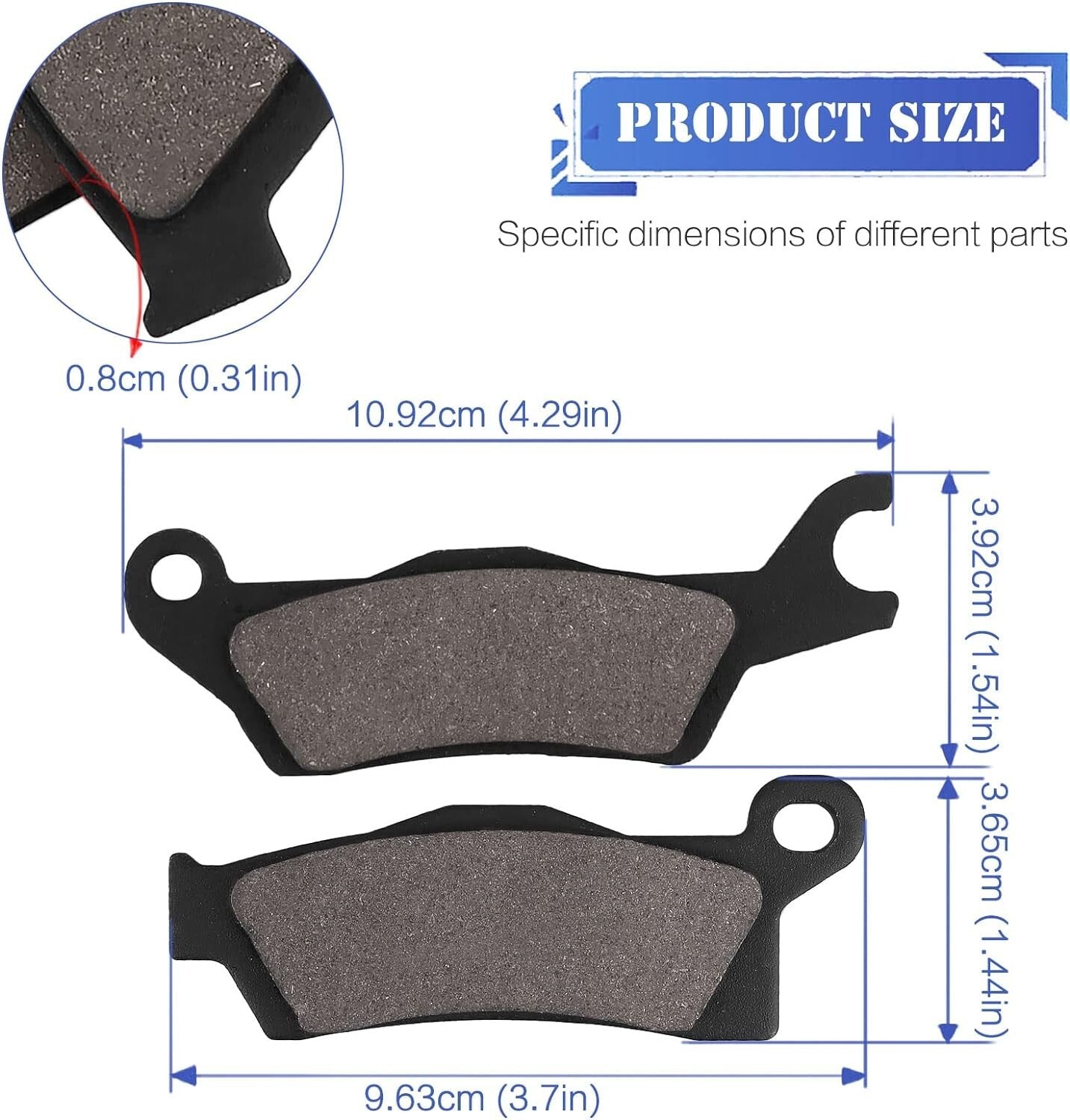 Brake Pad for Can-Am Outlander 1000 500 650 800 R 4x4 STD Max 450 800 EFI