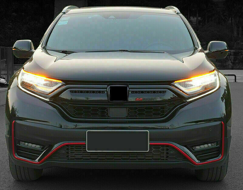 for Honda CR-V 2020-2022 Red+Black Car Front Bumper Lower Strip Guard Cover Trim