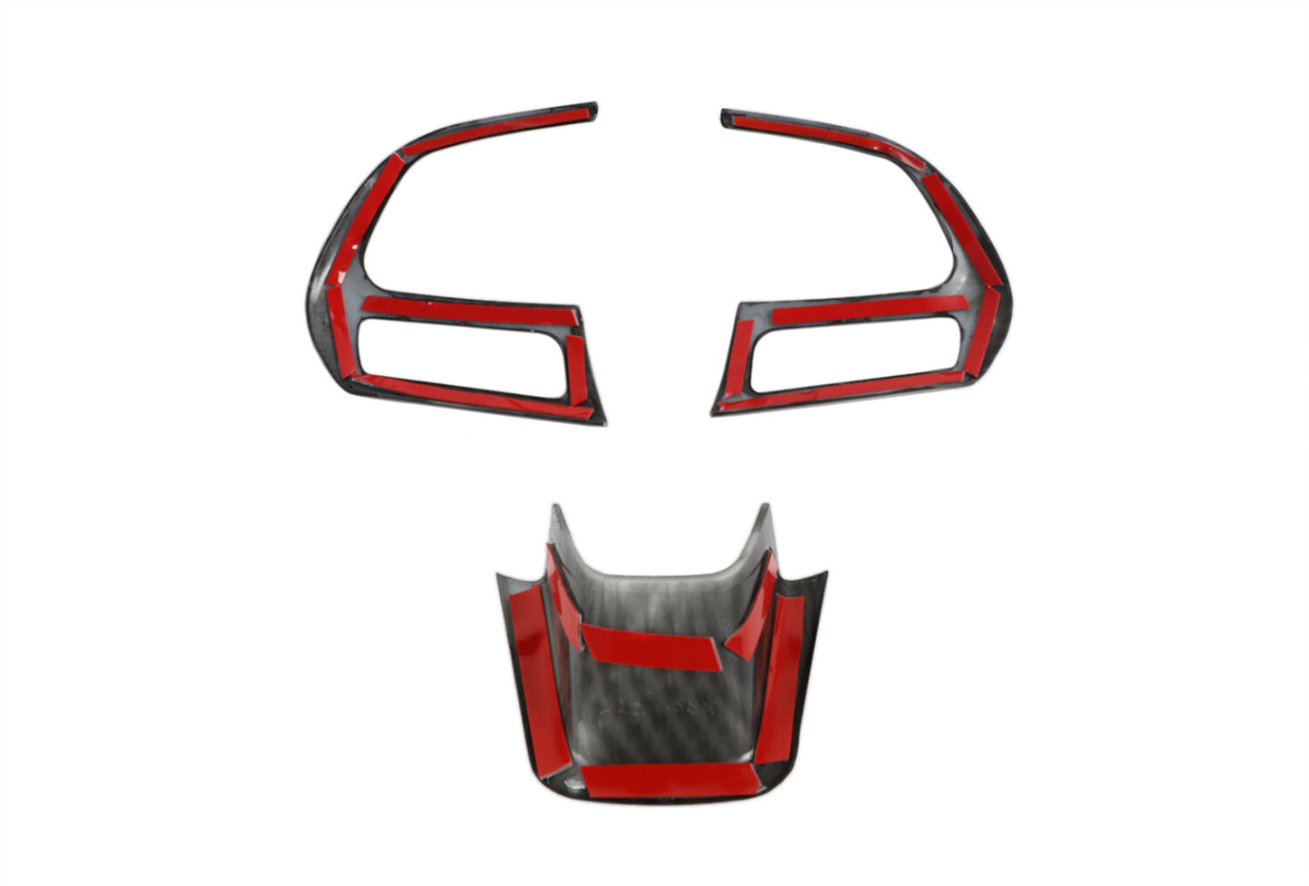 for Jeep Renegade Decals Carbon Fiber Look Steering Wheel Trim 2015-2023 3-PACK