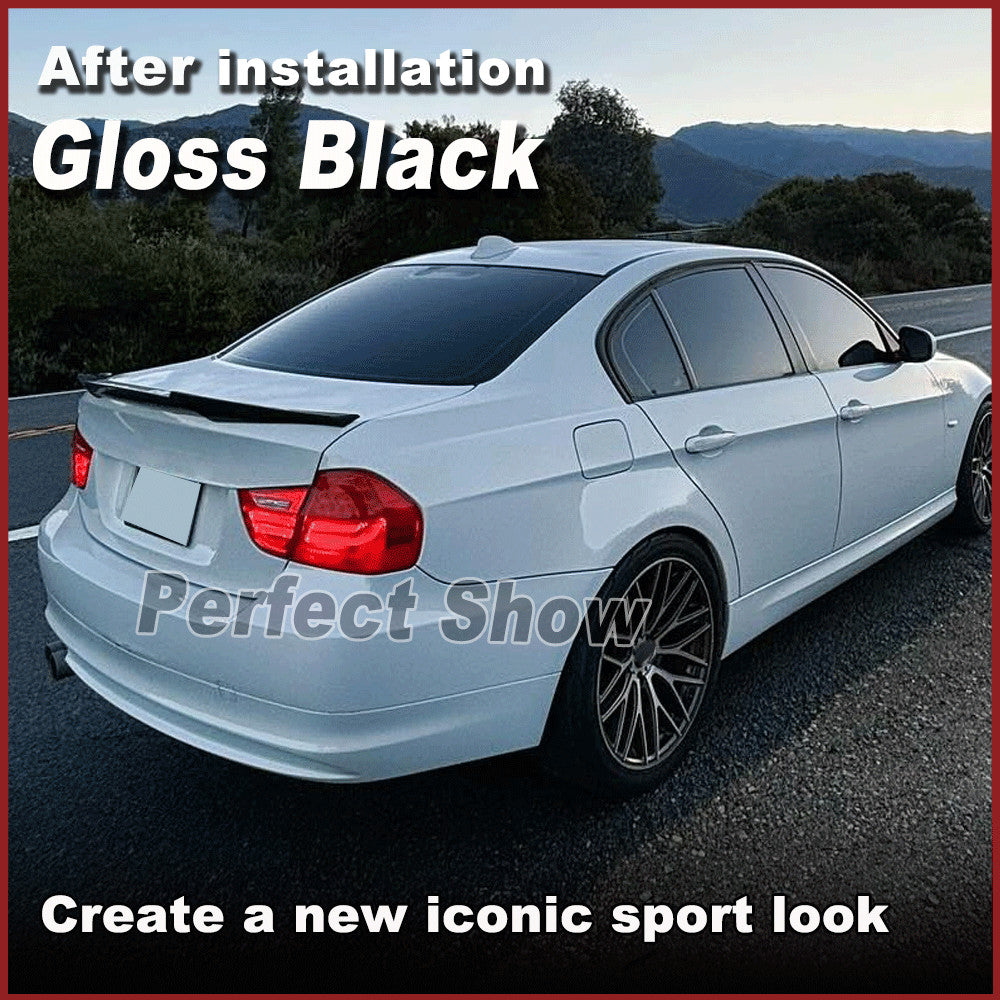 for BMW 3Series E90 325i 328i 335i 2006-2012 Gloss Black Rear Trunk Spoiler Wing