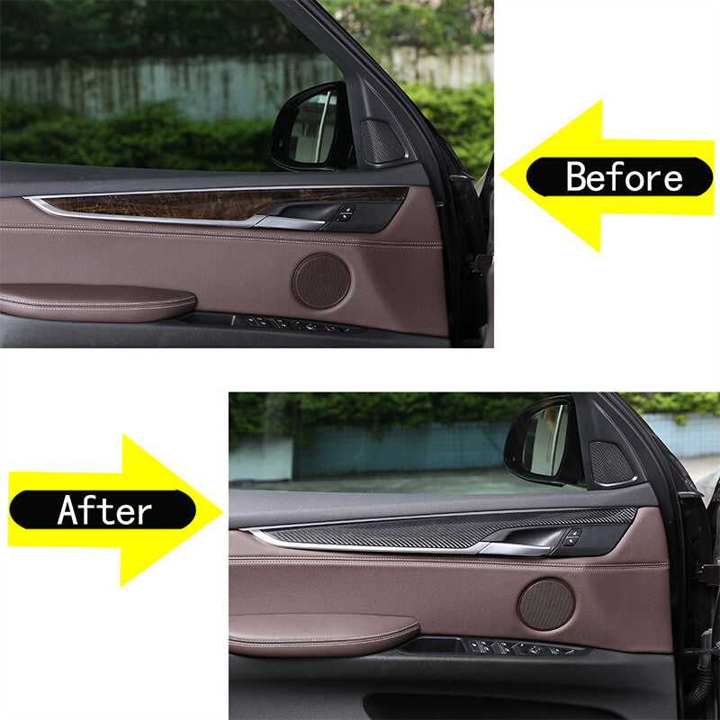 carbon fiber is suitable for X5 F15 14-18 interior door panel trim covers. n