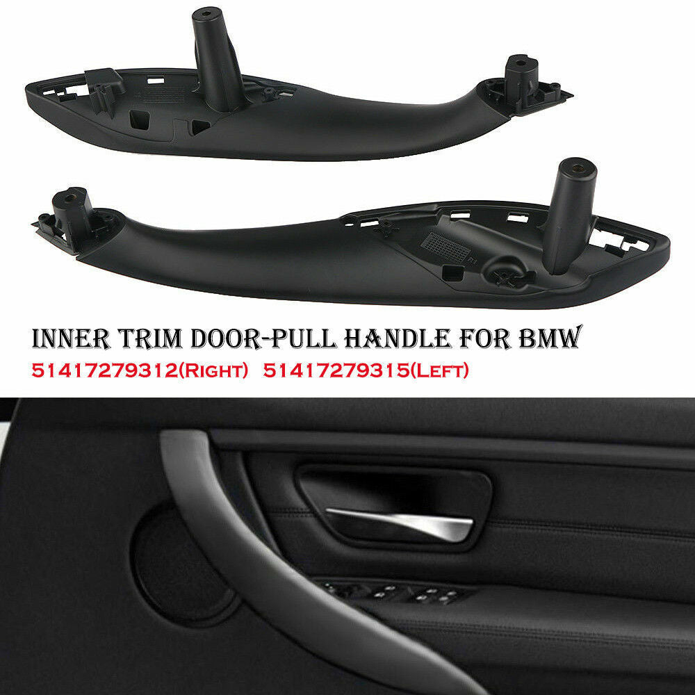 Pair for BMW F30 F80 F31 Front Left  Right Inner Trim Door Pull Handle Black Q