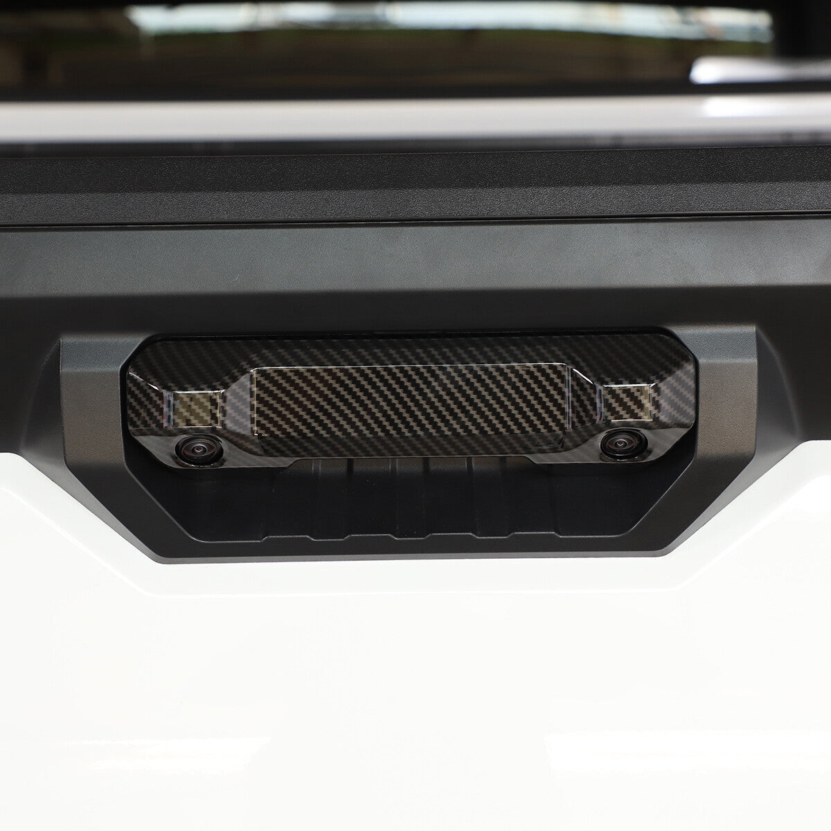2 Black view mirror rainproof eyebrow cover decoration suitable for @ FJ Cruiser 07-21- v