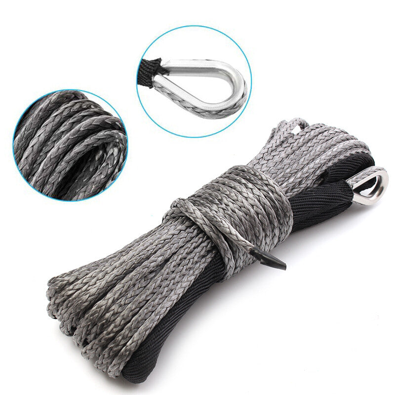 UTV (All-Terrain Vehicle) 50 ft x 6 mm (1/4) Nylon Synthetic Winch Cable 5000-5700 lbs n