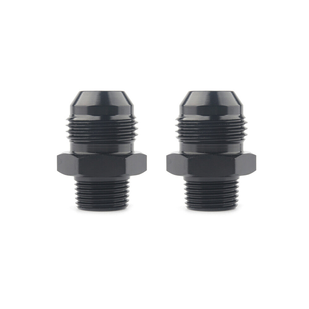 1-Piece Straight Adapter 10 AN to 3/8 NPT Accessories Black Aluminum Premium