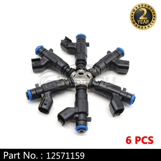 6x 0280156131 12571159 new fuel injectors for 04-08 for Cadillac for Buick 3.6L V6