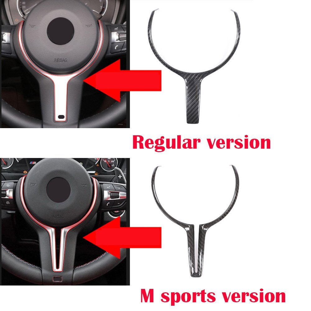 Red Carbon Fiber Steering Wheel Cover for BMW 3 Series X1 X2 X5 X6 M Sport 13-19