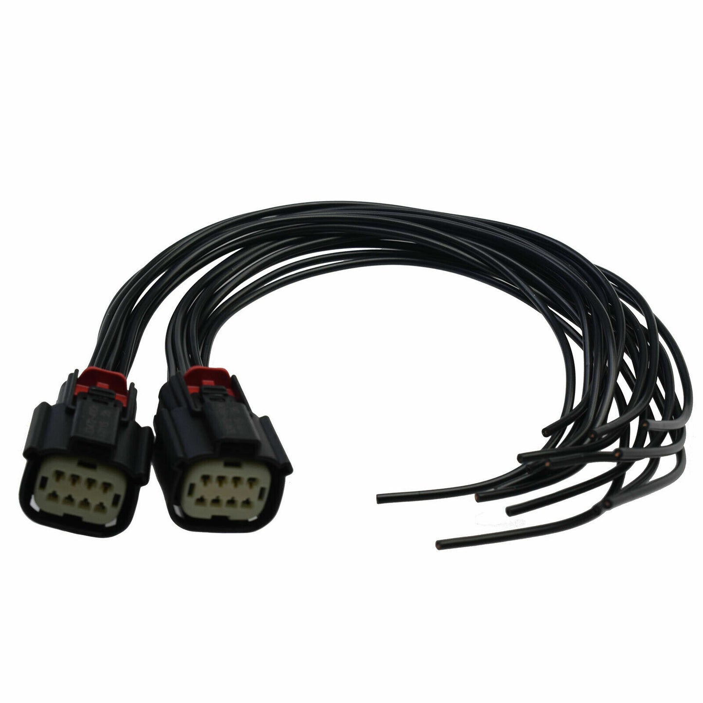 2 Pieces Headlight Connector Pigtail 6 Pin 8 Way For 2016-18 for Camaro - v